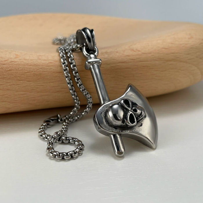 Wholesale Stainless Steel Vintage Axe Necklace