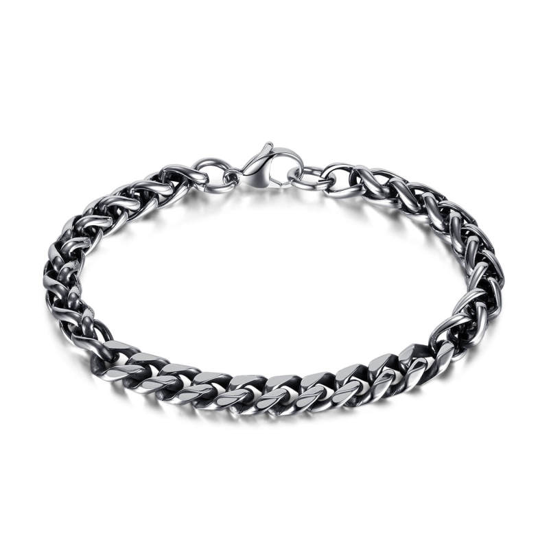 Wholesale Aged Titanium Steel Keel Chain Bracelet