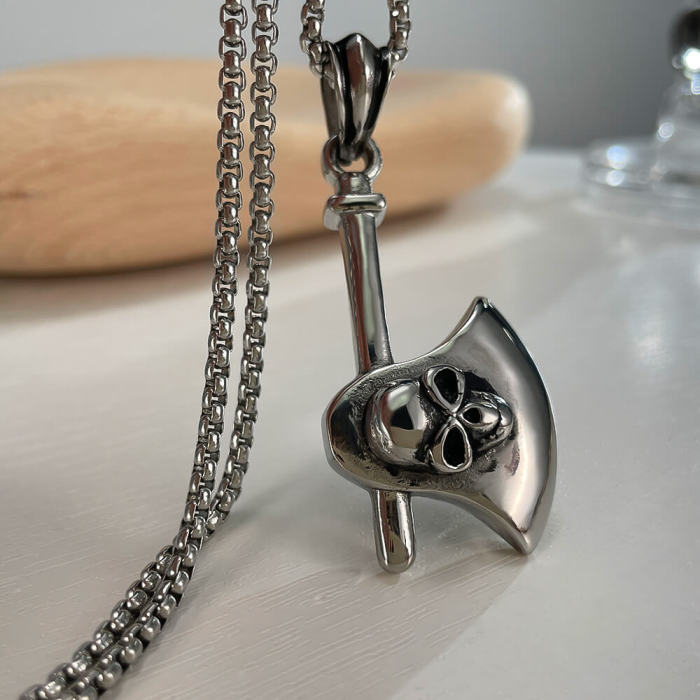 Wholesale Stainless Steel Vintage Axe Necklace
