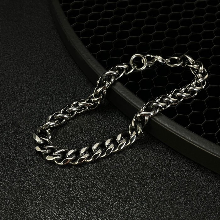 Wholesale Aged Titanium Steel Keel Chain Bracelet