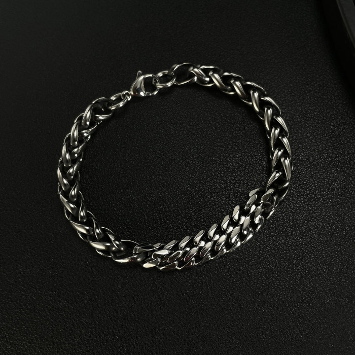 Wholesale Patchwork Stainless Steel Men's Bracelet