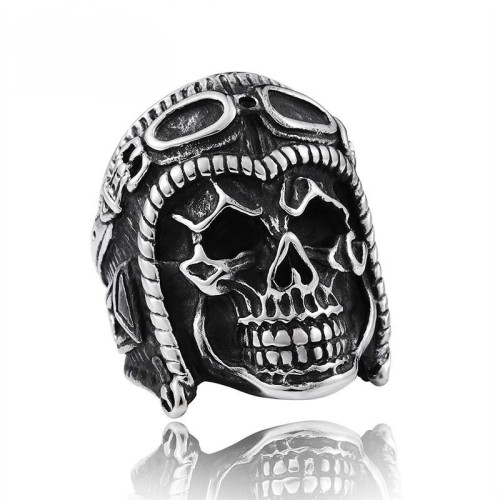 Wholesale Fashion Aviator Skull Ring Jewelry