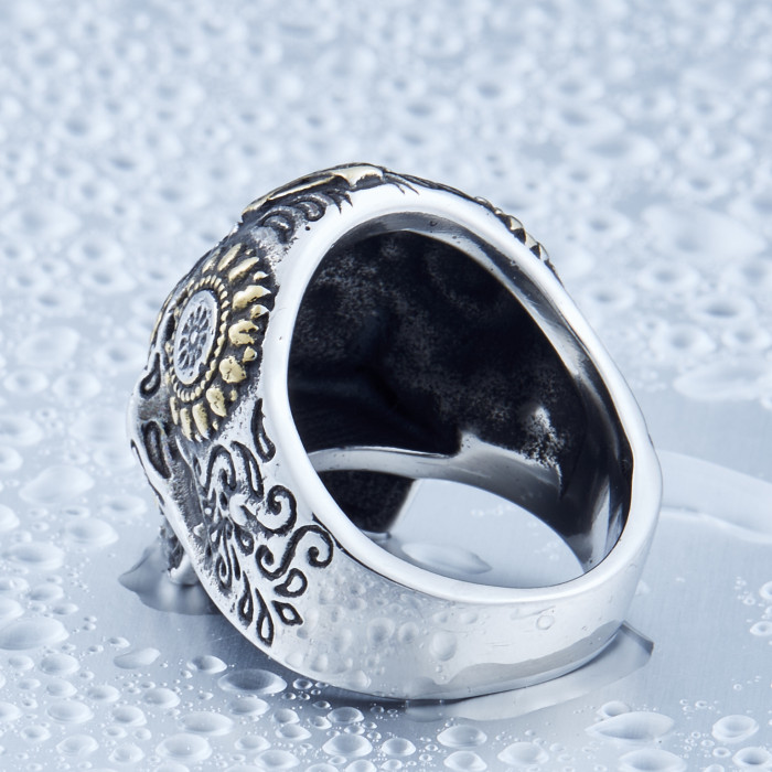 Jewelry from China Wholesale Stainless Steel Gold Skull Ring