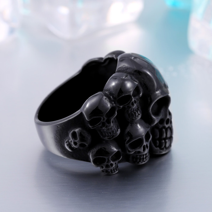 The Black Skull Ring Stainless Steel Wholesale