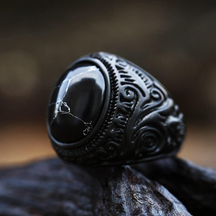 Wholesale Stainless Steel black rings for men
