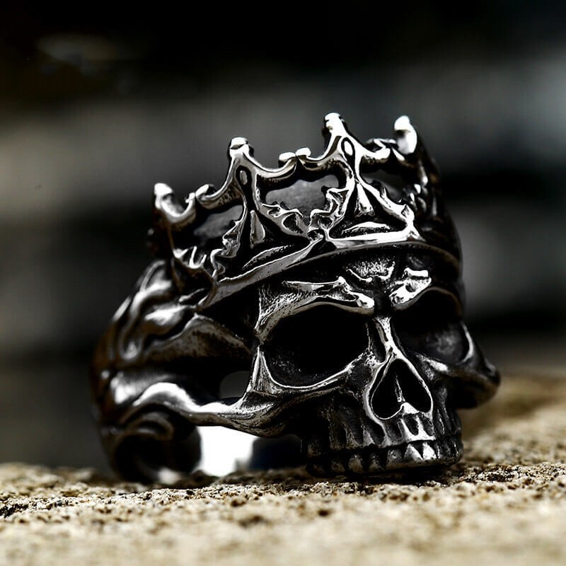 Wholesale Stainless Steel Skull Crown Ring