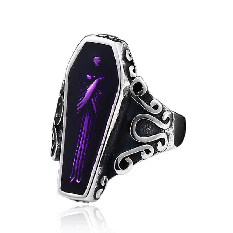 Wholesale Stainless Steel Vampire Coffin Ring