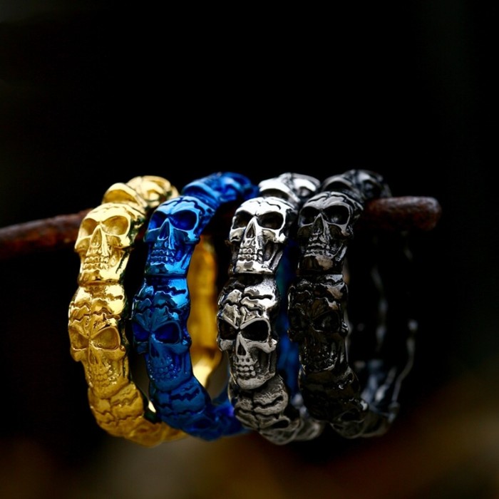 Wholesale Stainless Steel Skull Tail Ring