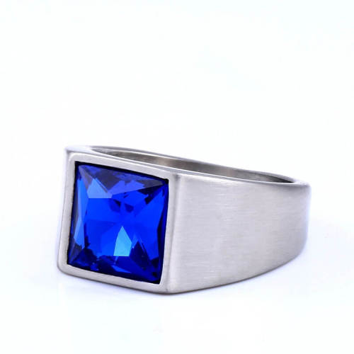Wholesale Stainless Steel Mens Ring with Stone