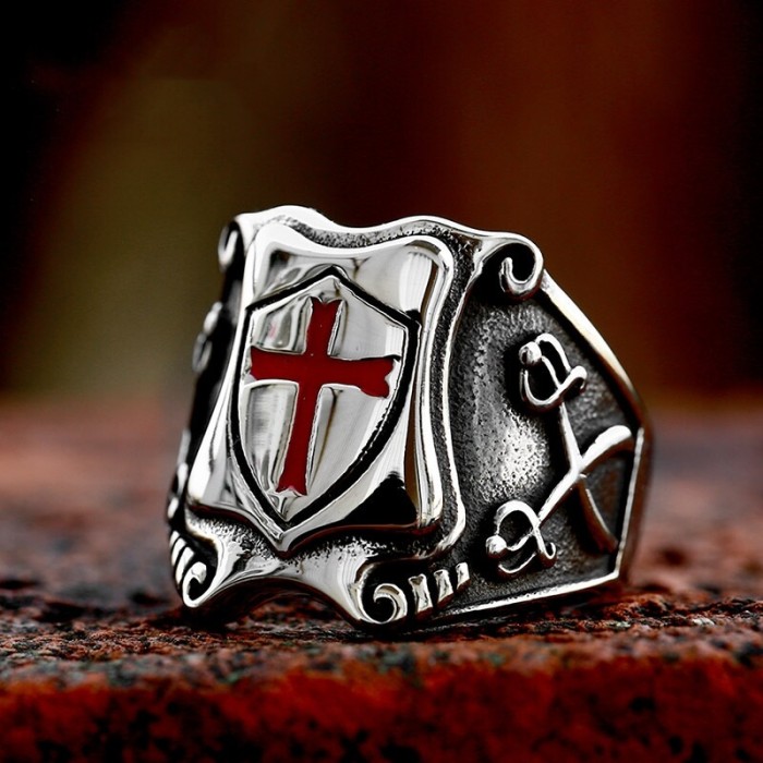 Wholesale Stainless Steel Mens Cross Rings