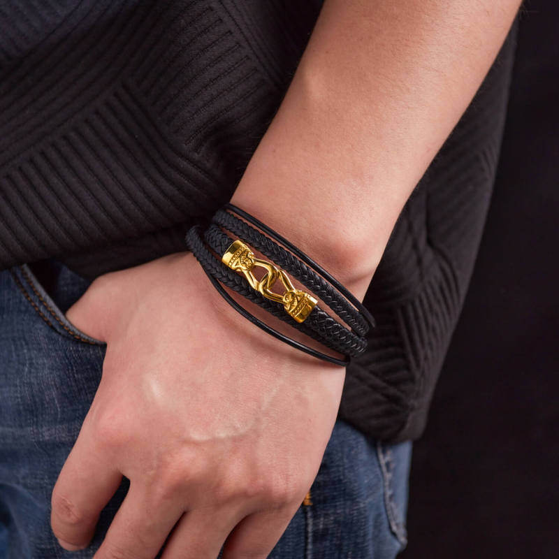 Wholesale Hand-Woven Leather Leather Bracelet
