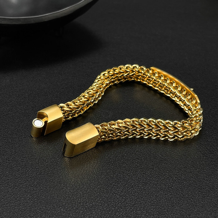 Wholesale Stainless Steel Mens Gold Bracelet