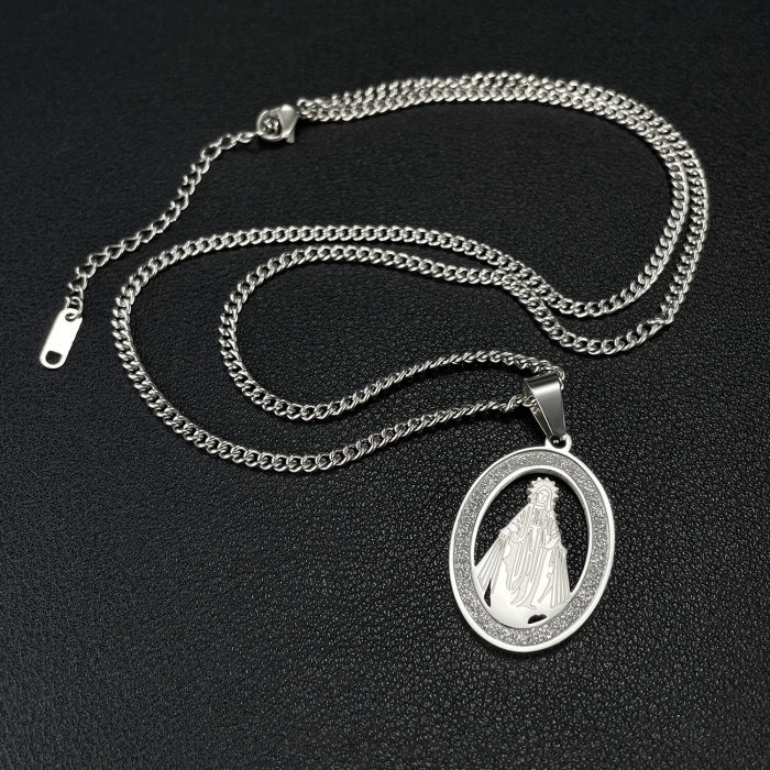 Wholesale Stainless Steel Holy Mother Pendant