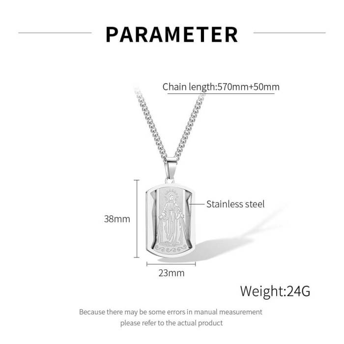 Wholesale Stainless Steel Men Tag Pendant