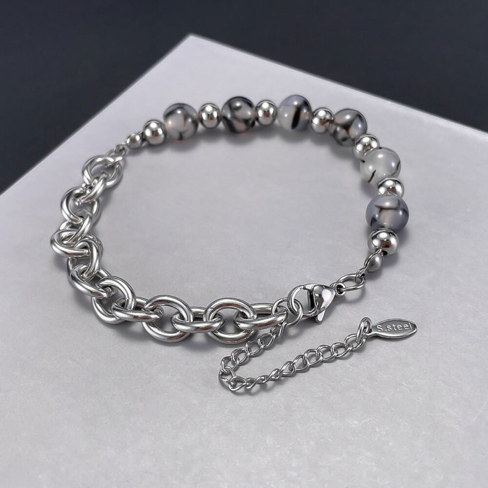Wholesale Stainless Steel Chain and Beads Bracelet