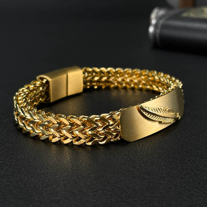Wholesale Stainless Steel Mens Gold Bracelet