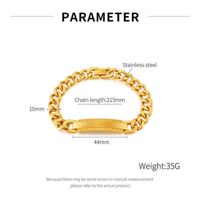 Wholesale Stainless Steel Cuban Chain Bracelet