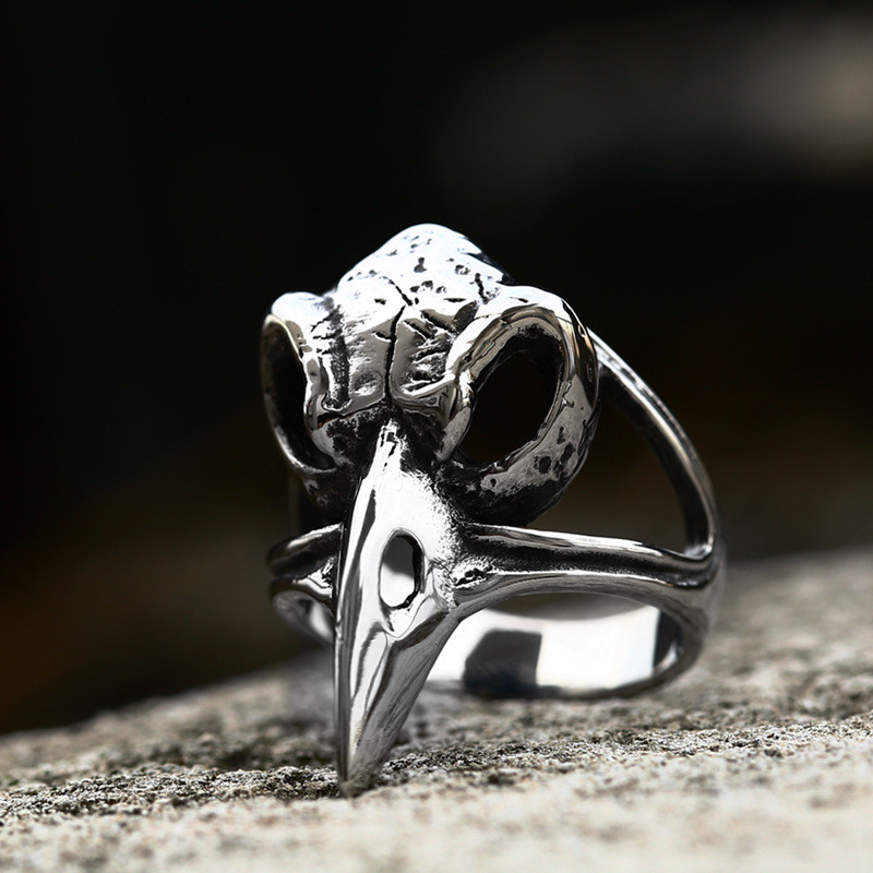 Wholesale Stainless Steel Raven Ring