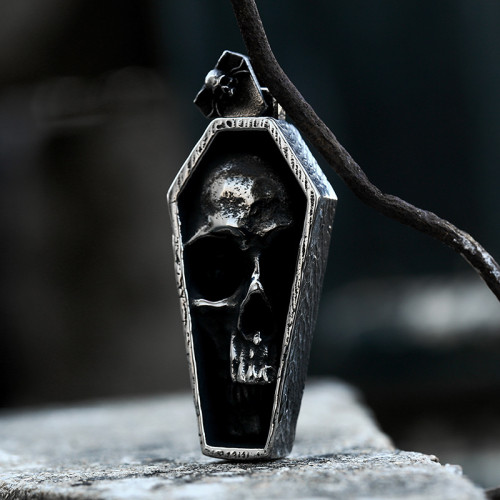 Wholesale Stainless Steel Vampire Coffin Pendant