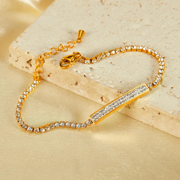 Wholesale Stainless Steel Bracelet with CZ