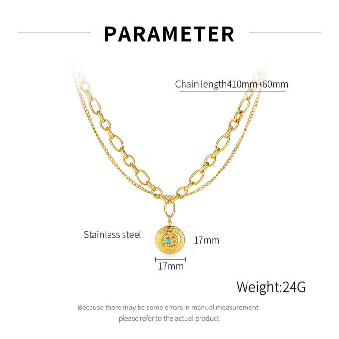 Wholesale Stainless Steel Double Layered Necklace