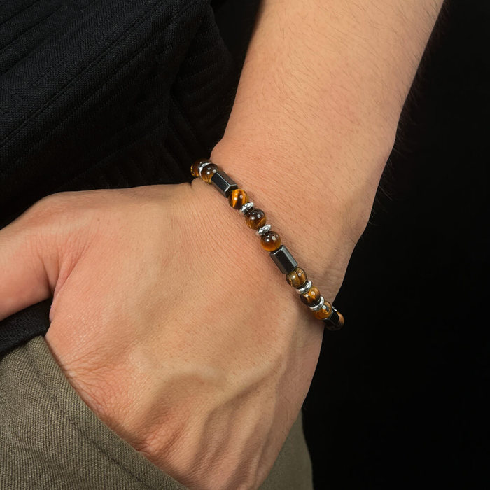 Wholesale Stainless Steel Murad Tiger Eye Bracelet