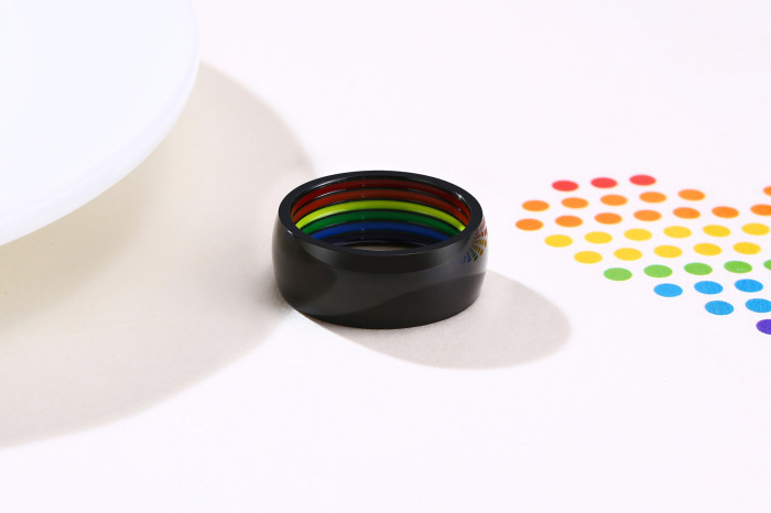 Stainless Steel Rainbow Gay Pride Rings Wholesale