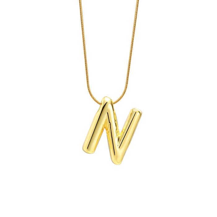 Wholesale Copper Letter and Stainless Steel Necklace