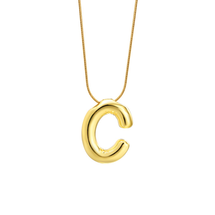 Wholesale Copper Letter and Stainless Steel Necklace