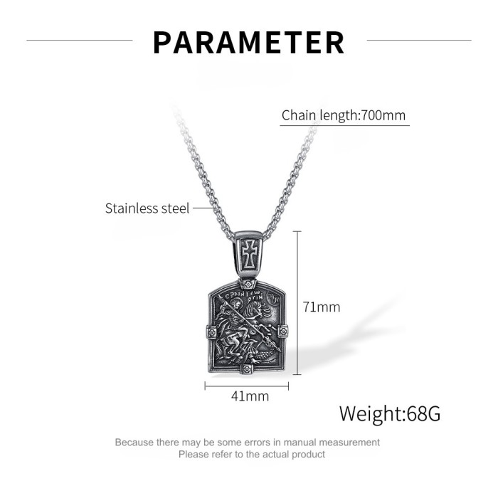 Wholesale Stainless Steel Knight Military Pendant