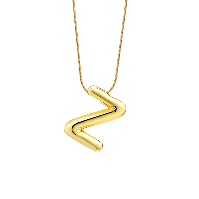 Wholesale Copper Letter and Stainless Steel Necklace