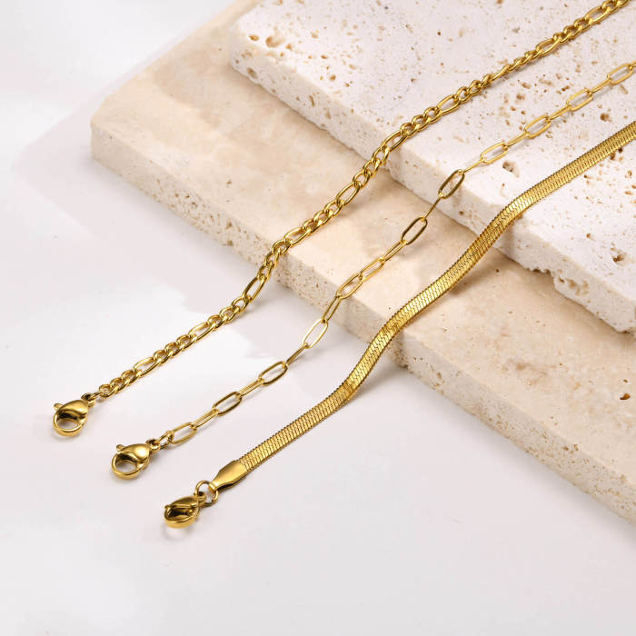 Wholesale Stainless Steel 3 Piece Stacked Bracelet