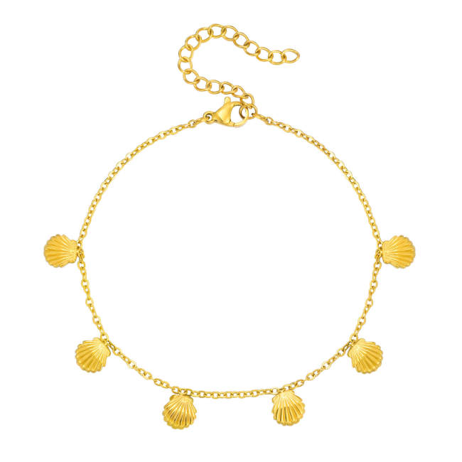 Wholesale Stainless Steel Shell Anklet