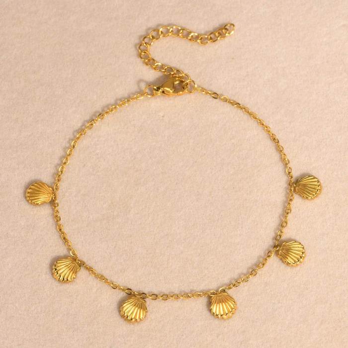 Wholesale Stainless Steel Shell Anklet