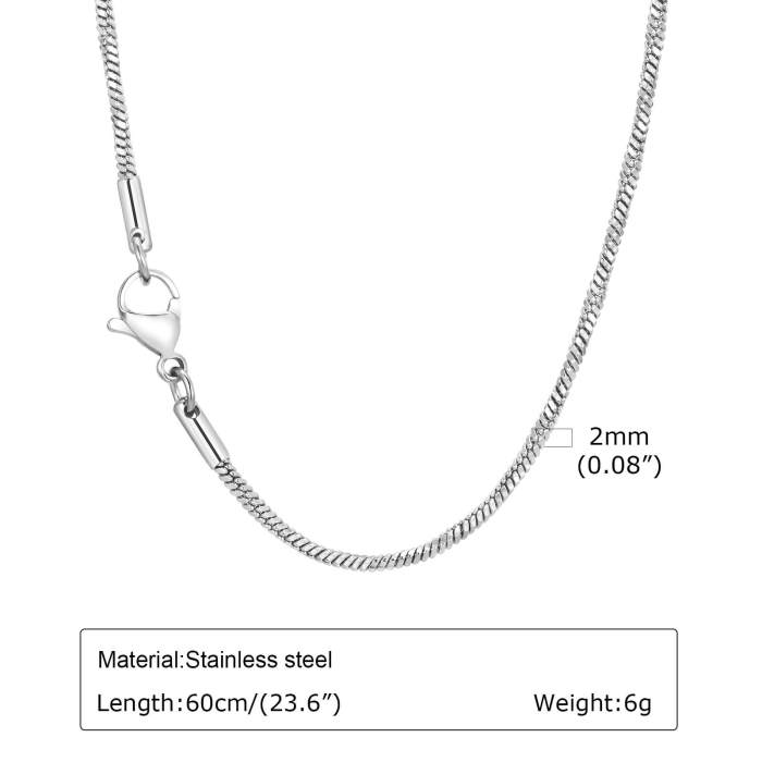 Wholesale Stainless Steel Snake Bone Chain Necklace