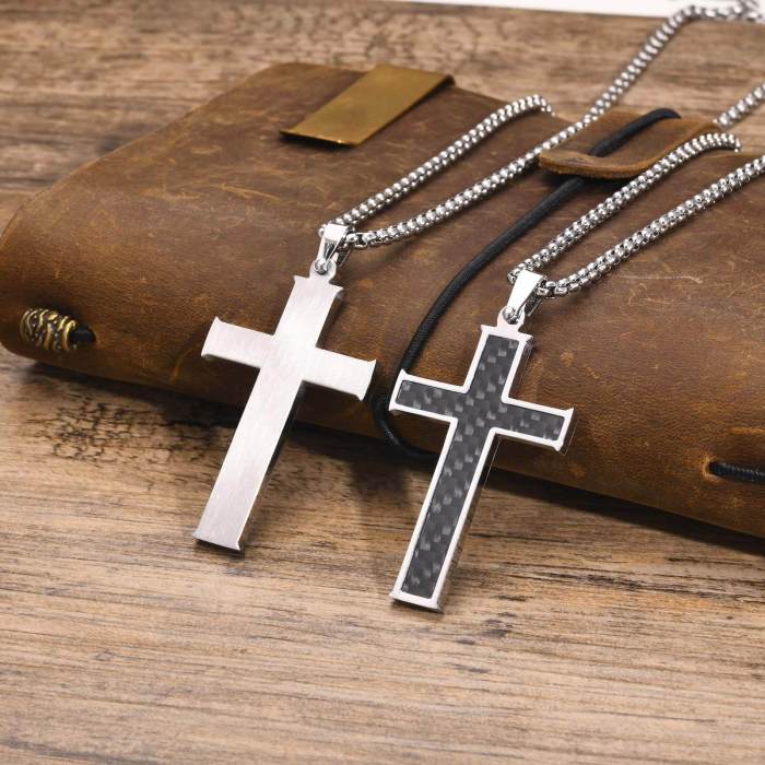 Wholesale Stainless Steel Wood Inlay Cross