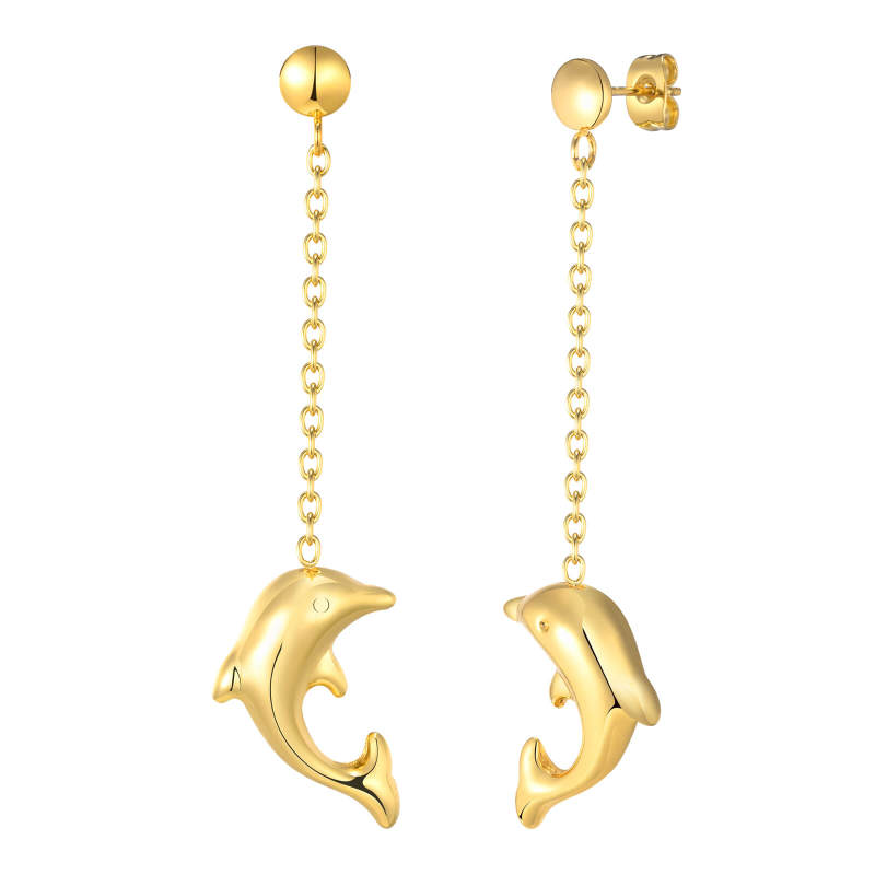 Wholesale Stainless Steel Dolphin Earrings