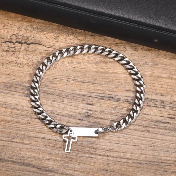 Wholesale Stainless Steel Custom Bracelet with Corss