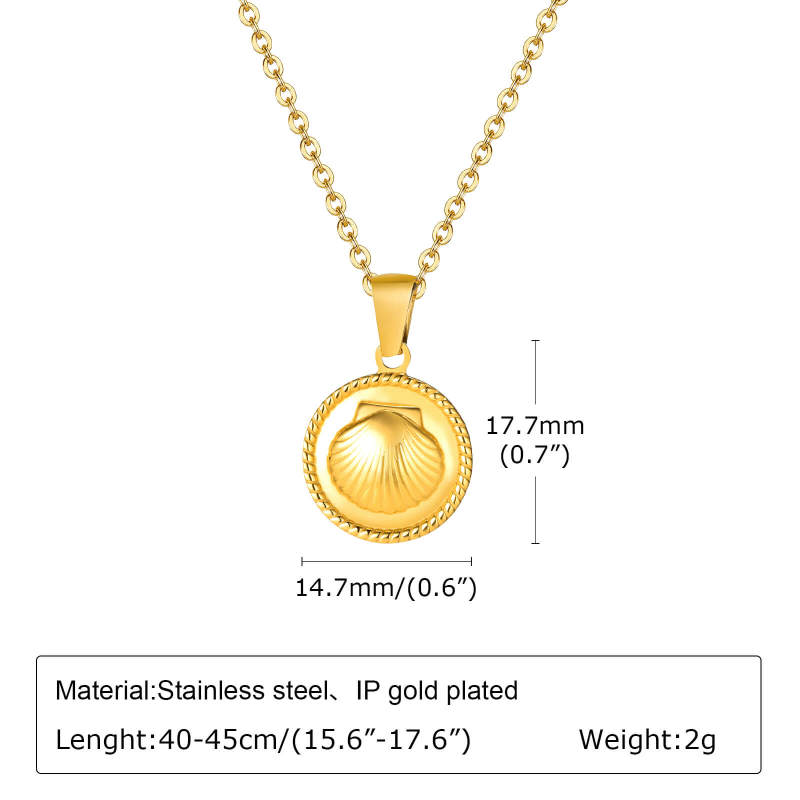 Wholesale Stainless Steel Shell Pendant