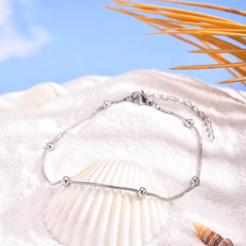 Wholesale Stainless Steel Anklet with Beads