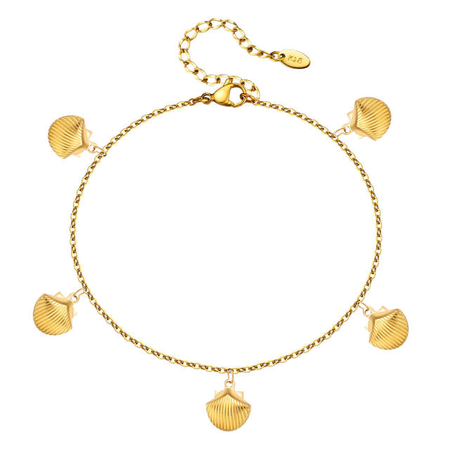 Wholesale Stainless Steel Shell Anklet