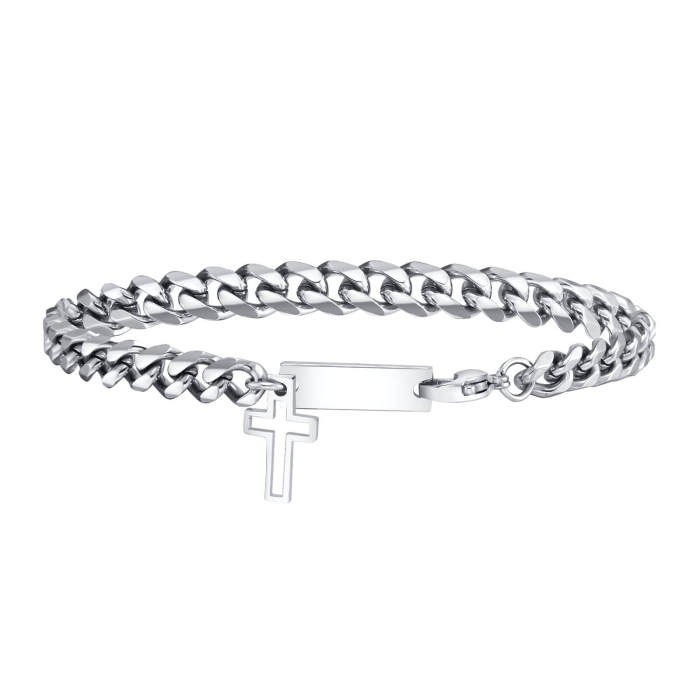 Wholesale Stainless Steel Custom Bracelet with Corss