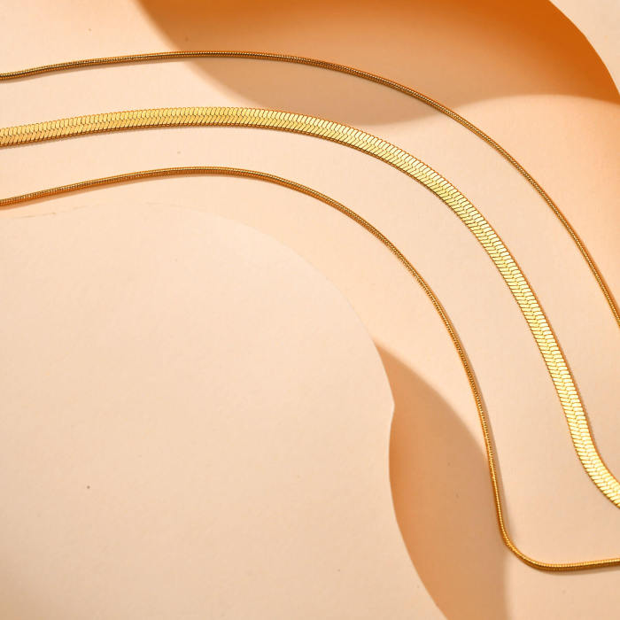 Wholesale Stainless Steel Triple Layered Necklace