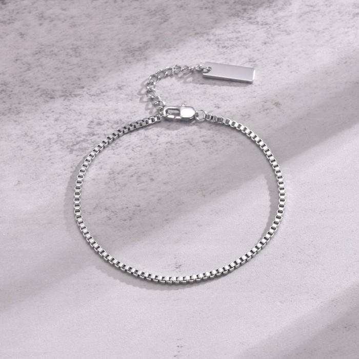 Wholesale Stainless Steel Box Chain Bracelet