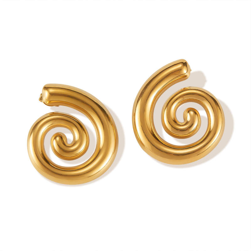 Wholesale Stainless Steel Spiral Earrings