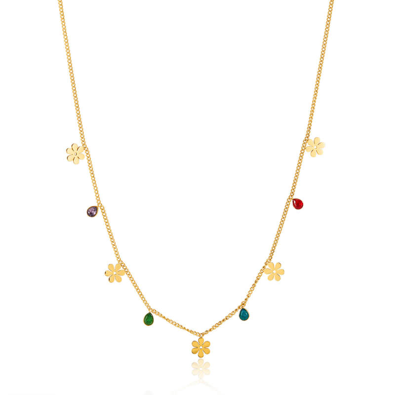 Wholesale Stainless Steel CZ Necklace