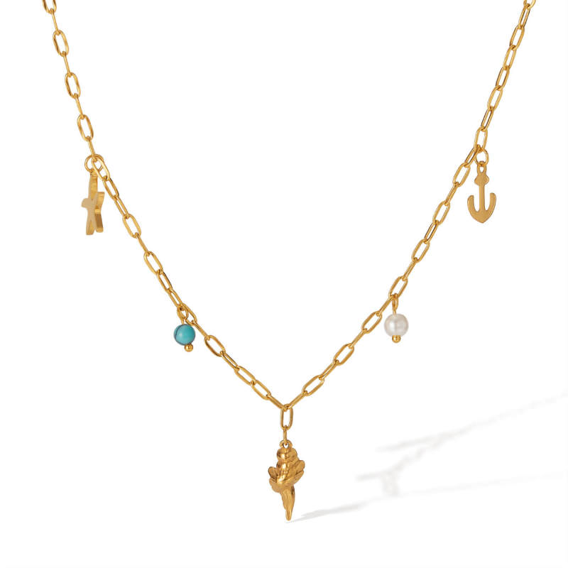 Wholesale Stainless Steel Conch Pendant Necklace