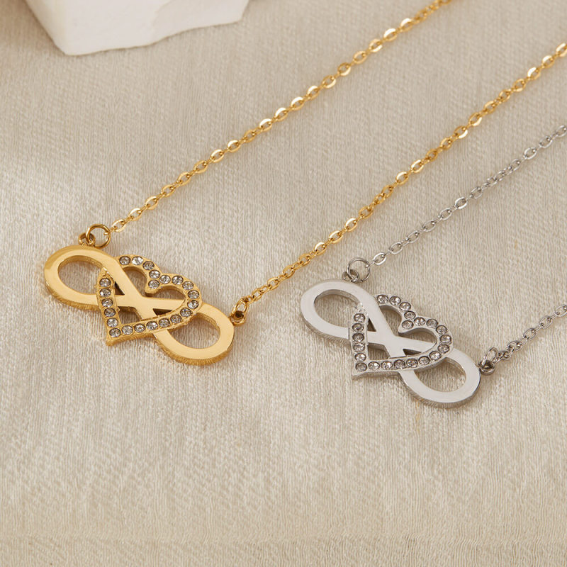Wholesale Stainless Steel Infinity Heart Pendant