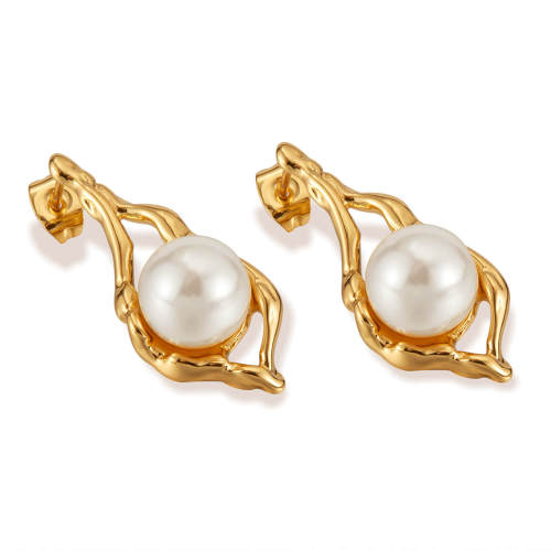 Wholesale Stainless Steel Pearl Earrings