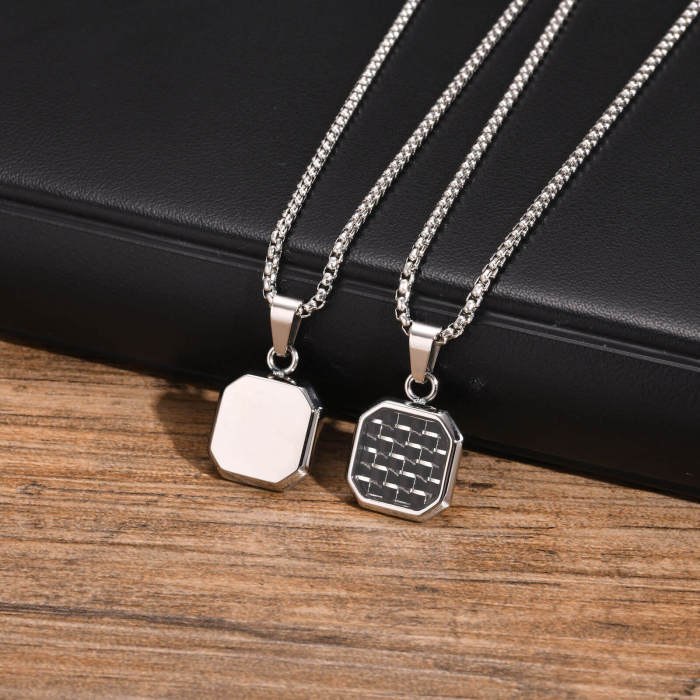 Wholesale Stainless Steel Pendant with Carbon Fiber